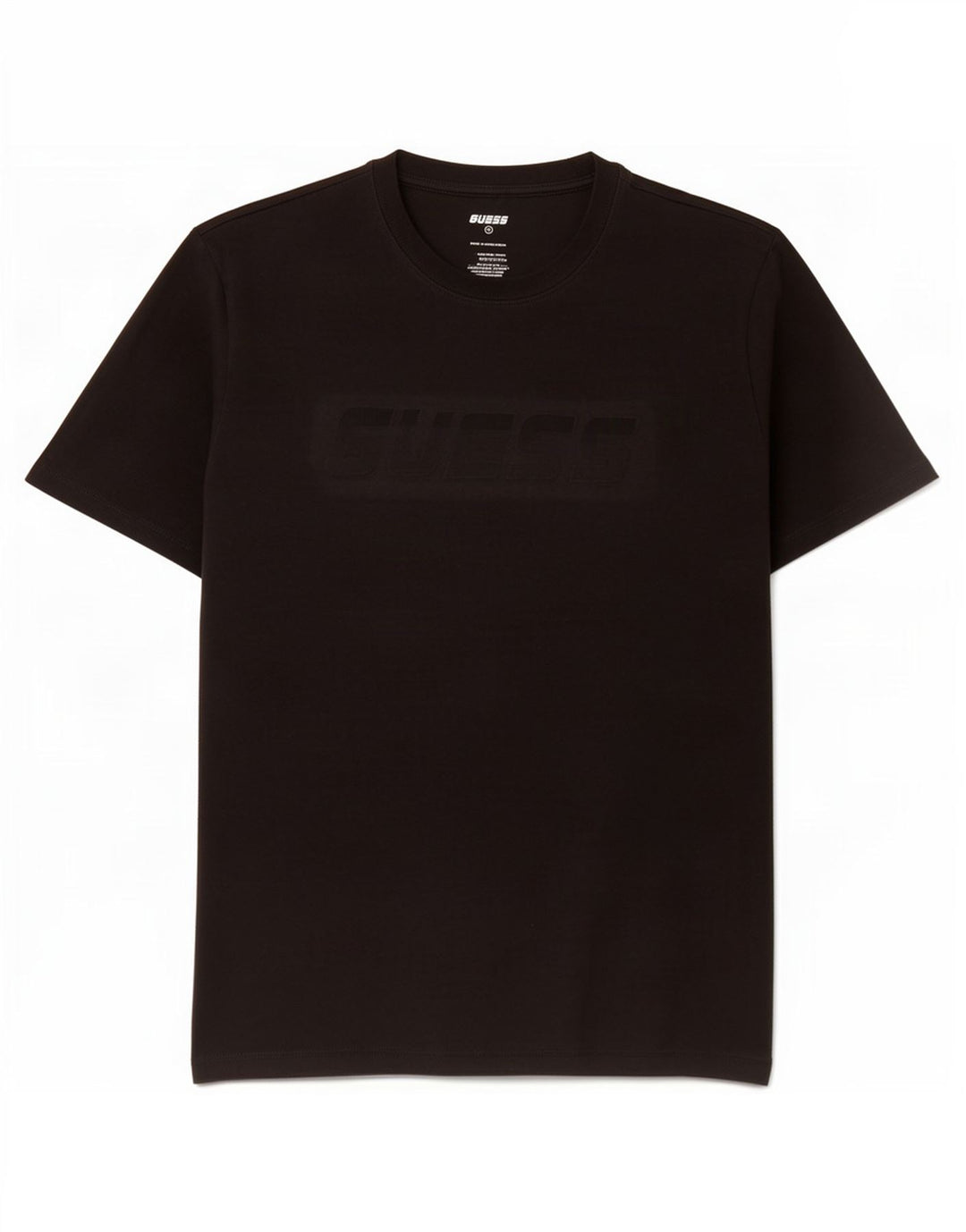 Męski T-shirt Guess z grafiką, średni czarny, bawełniany