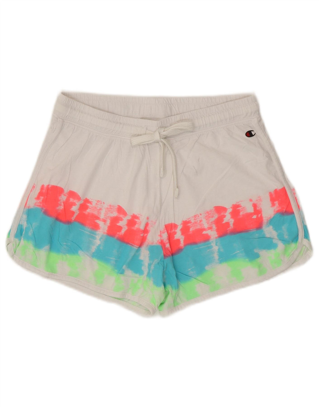 Damskie spodenki sportowe CHAMPION UK 12 Średnia biała bawełna Tie Dye