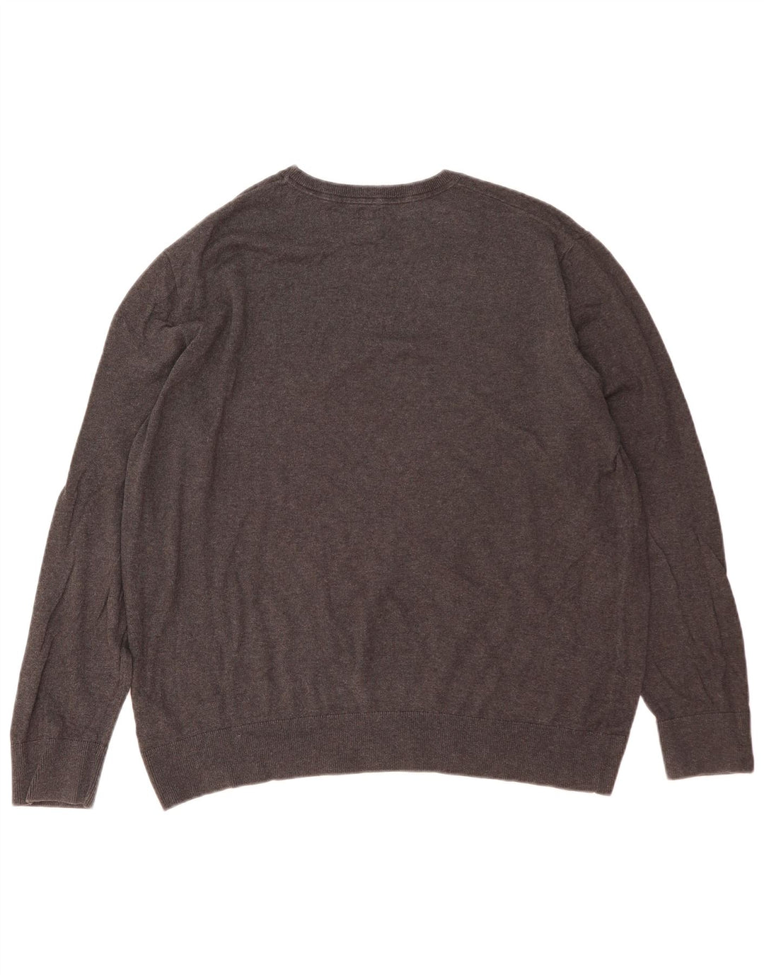 Męski sweter z okrągłym dekoltem GAP XL, szara bawełna