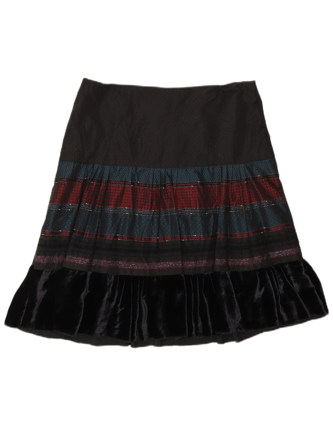 Spódnica damska Benetton w kształcie litery A W30 w średnie czarne paski