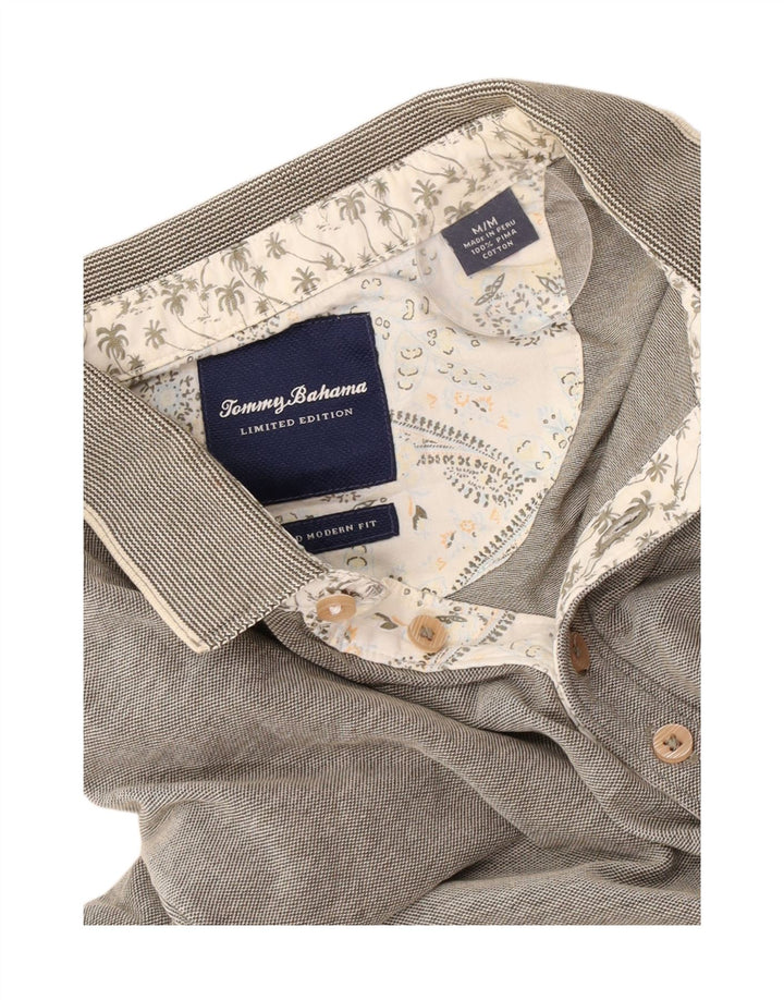 Męska koszulka polo Tommy Bahama o nowoczesnym kroju, średnioszara, bawełniana