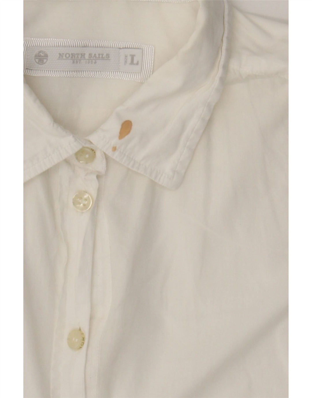 NORTH SAILS Womens Short Sleeve Shirt UK 16 Large White Cotton Vintage North Sails and Second-Hand North Sails from Messina Hembry 