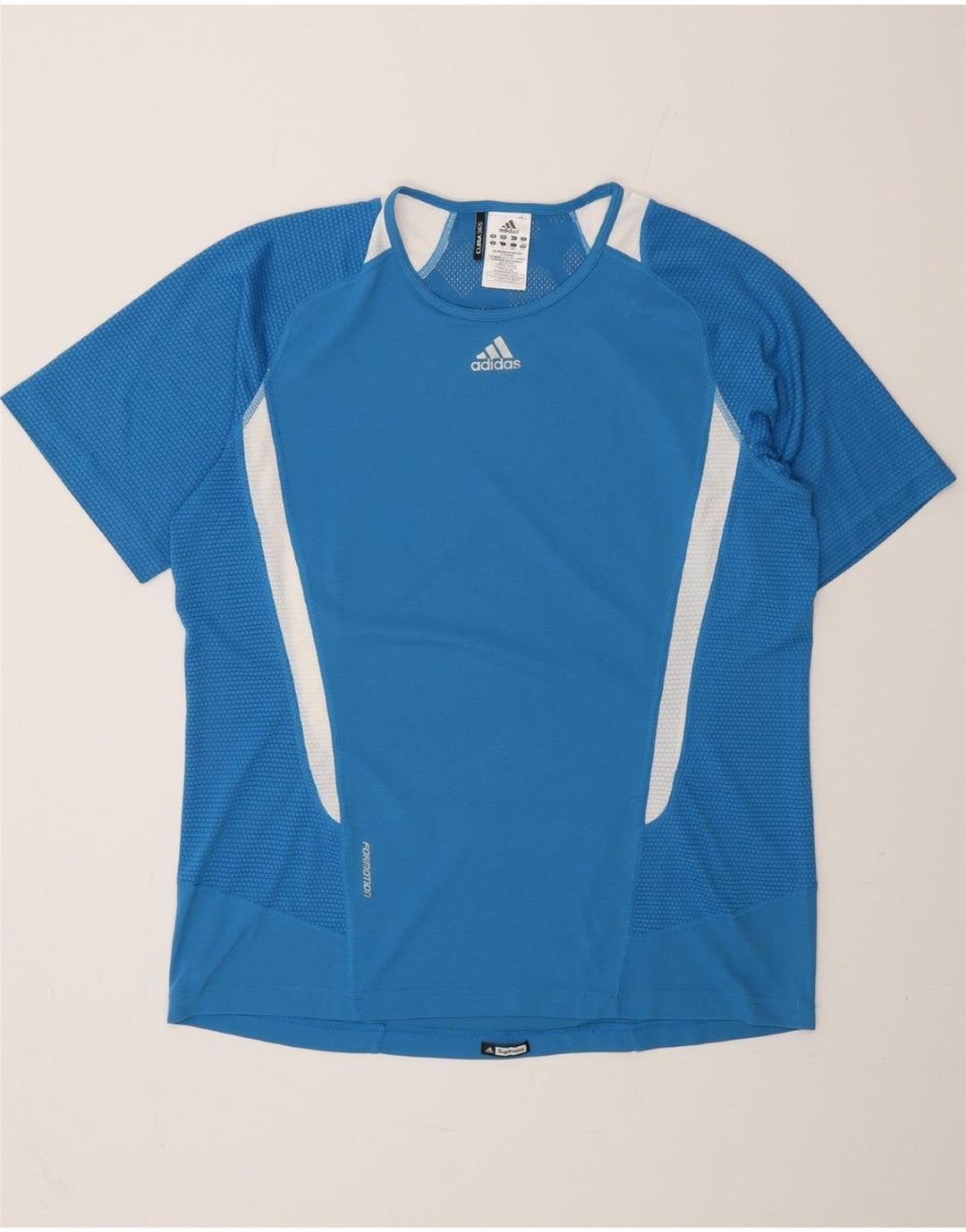 Męski T-shirt ADIDAS Clima 365, duży, niebieski, poliestrowy blok kolorów