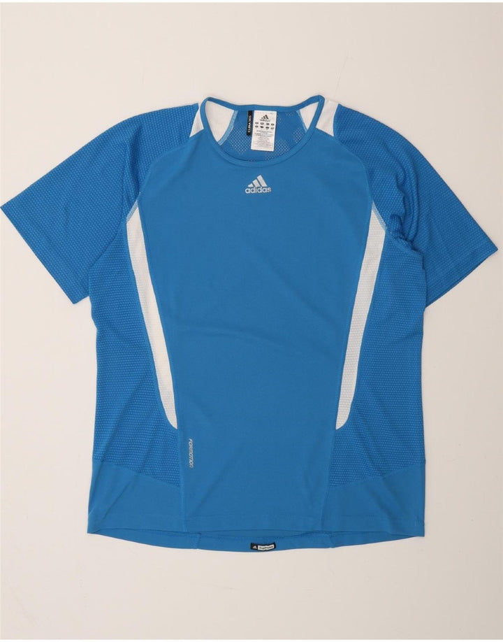 Męski T-shirt ADIDAS Clima 365, duży, niebieski, poliestrowy blok kolorów