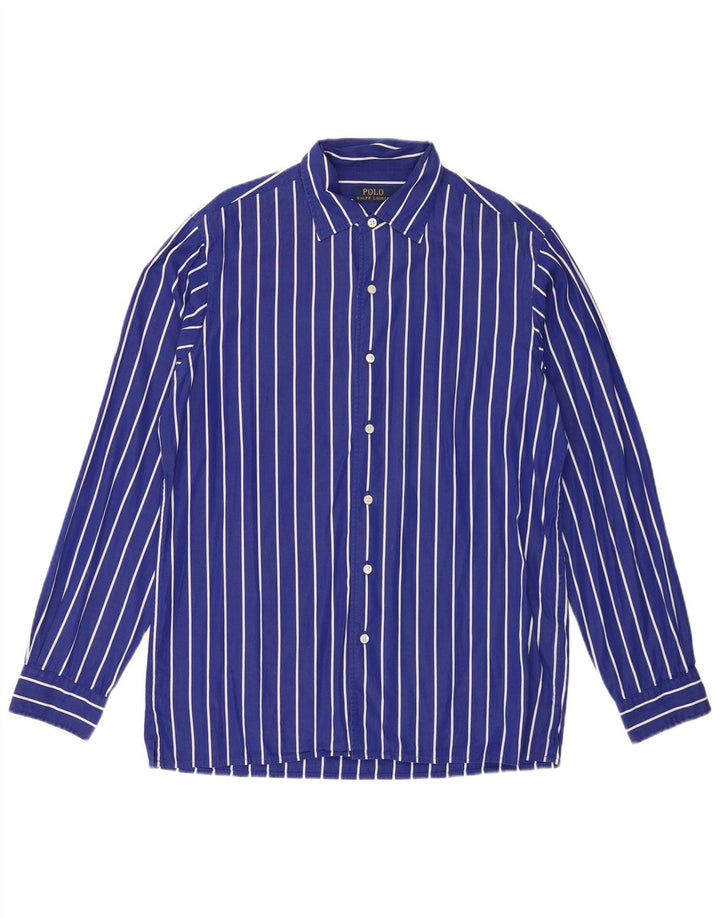 Koszula męska Polo Ralph Lauren, bawełniana w średnie niebieskie paski