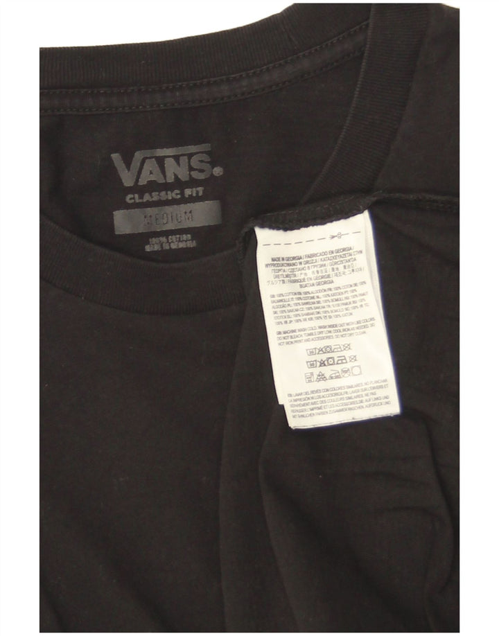 Męski T-shirt Vans o klasycznym kroju, średni czarny, bawełniany