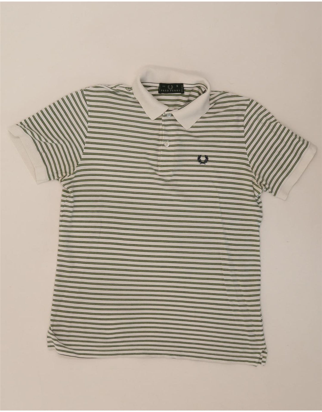 Męska koszulka polo FRED PERRY, mała, bawełniana w białe paski