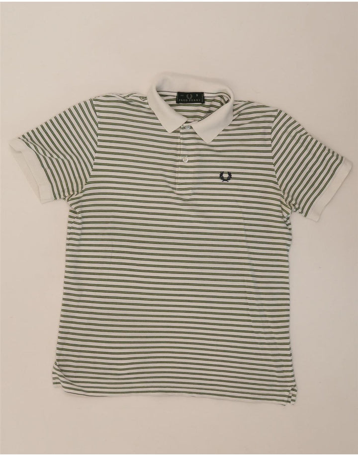 Męska koszulka polo FRED PERRY, mała, bawełniana w białe paski