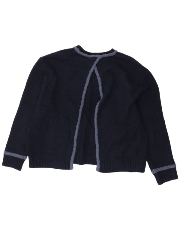Damski sweter oversize z okrągłym dekoltem Zara UK 14, średni granatowy