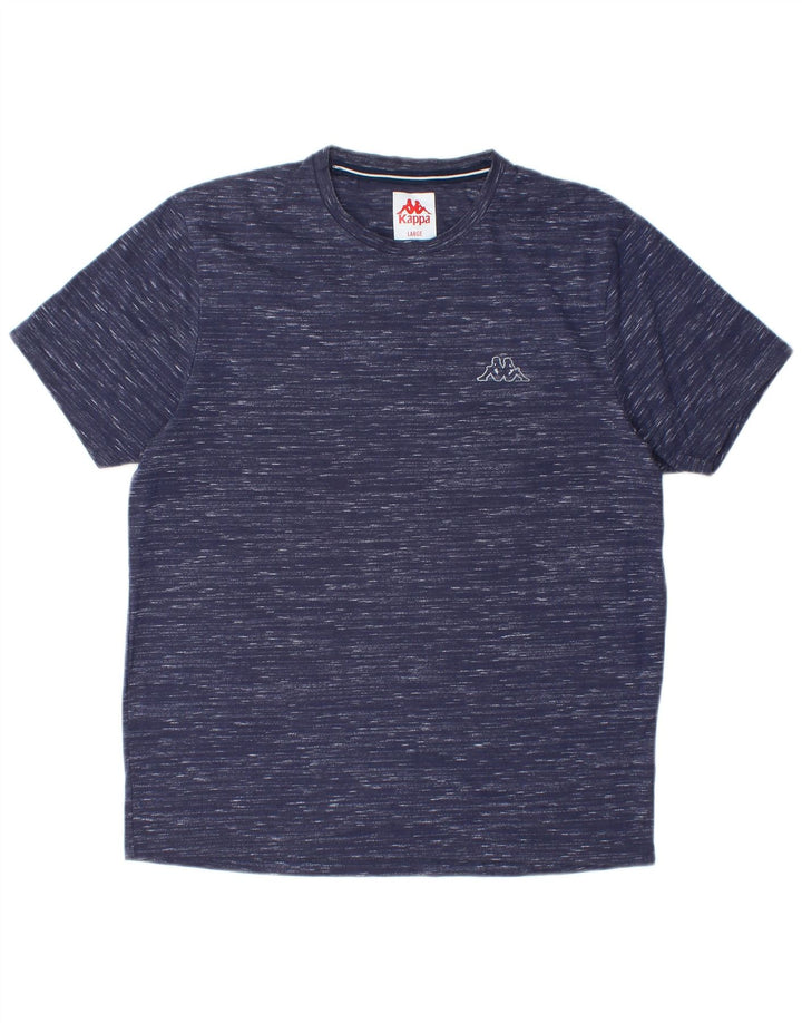 T-shirt męski KAPPA, duży, granatowy, nakrapiany poliester
