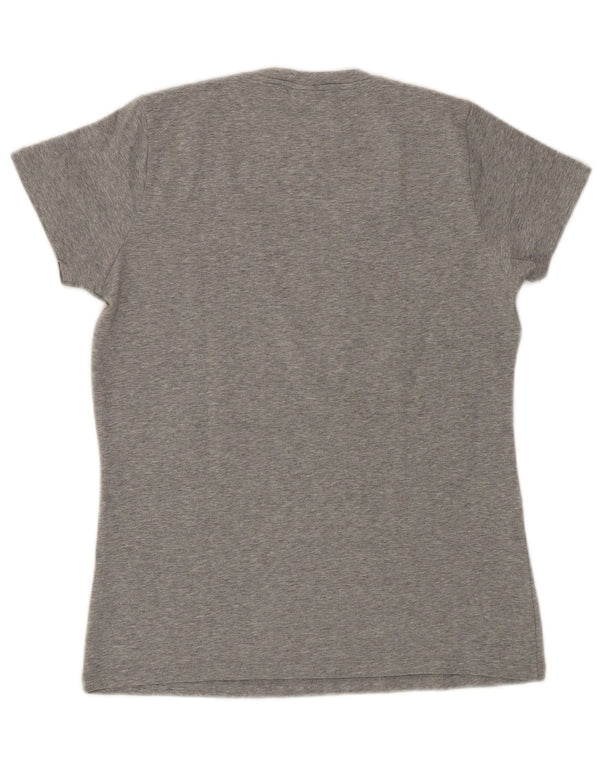 Damska koszulka z grafiką Trussardi Jeans Top UK 14, duża, szara bawełna