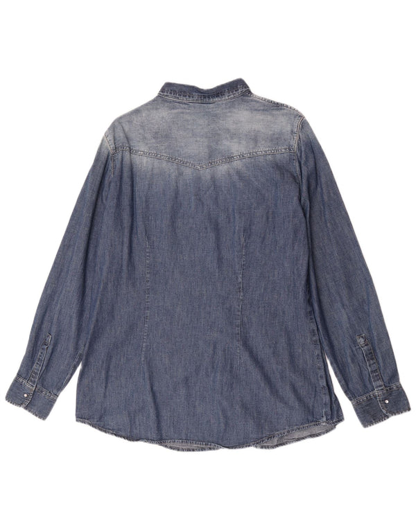 Carrera Womens Denim Shirt UK 18 XL Blue Cotton
