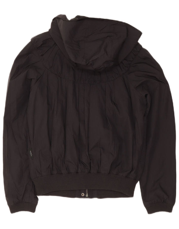 Damska kurtka bomberka z kapturem Dkny UK 14, średni czarny nylon