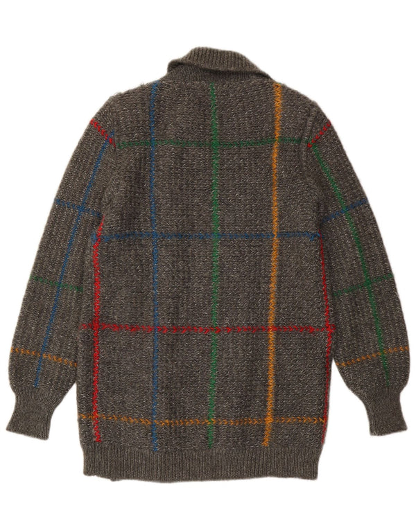 Damski sweter kardigan Iceberg IT 42 Średni szary, wełniany w kratkę