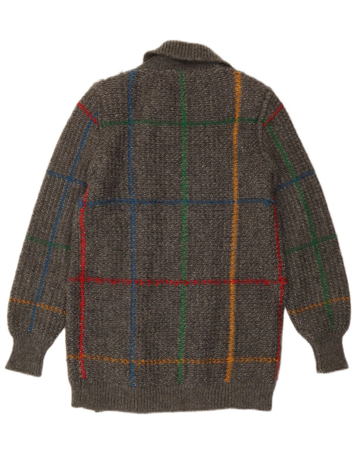 Damski sweter kardigan Iceberg IT 42 Średni szary, wełniany w kratkę