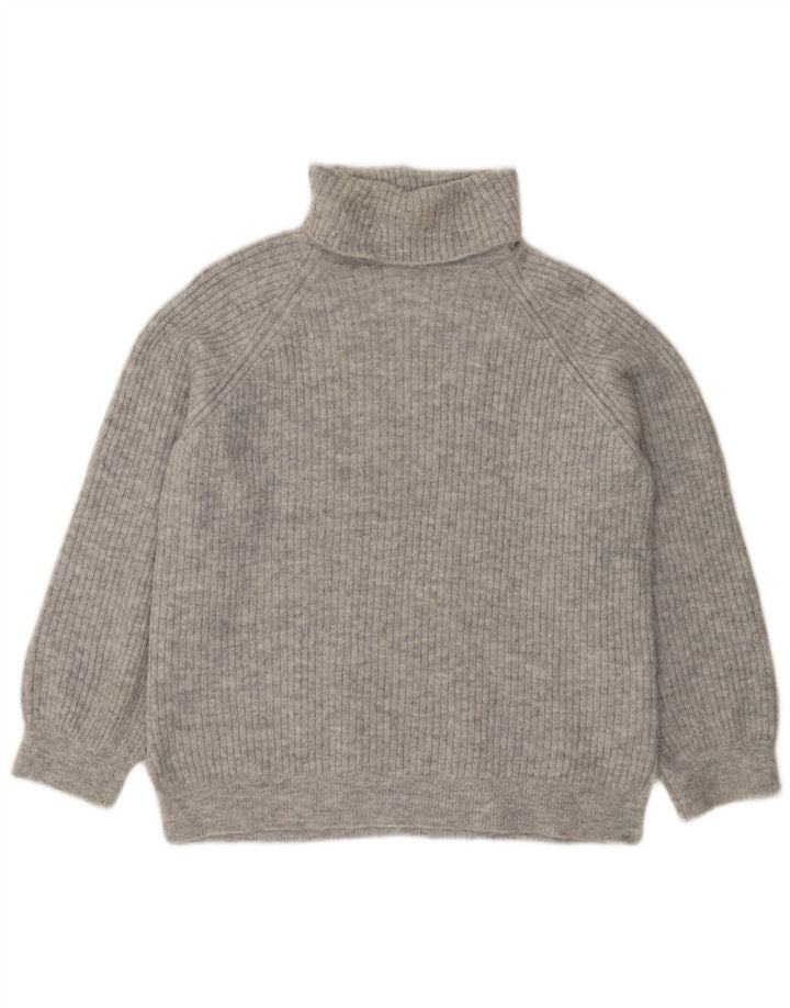 Marks & Spencer Damski sweter z wywijanym dekoltem UK 14 Średni szary akryl
