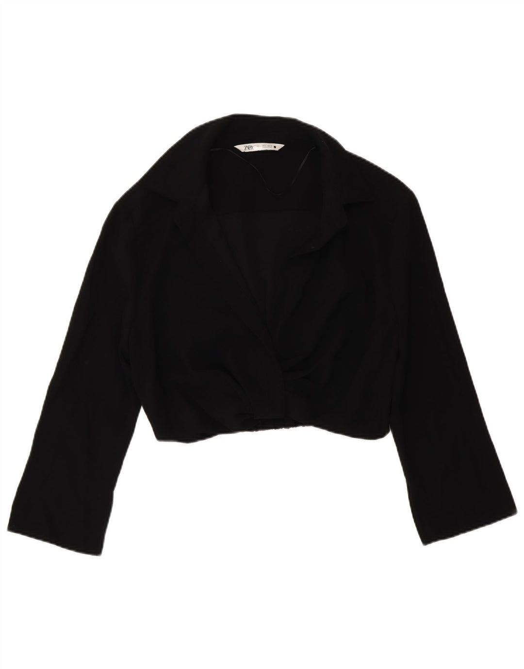 Damska bluzka Zara z krótkim rękawem 3/4, UK 14, duży, czarny poliester