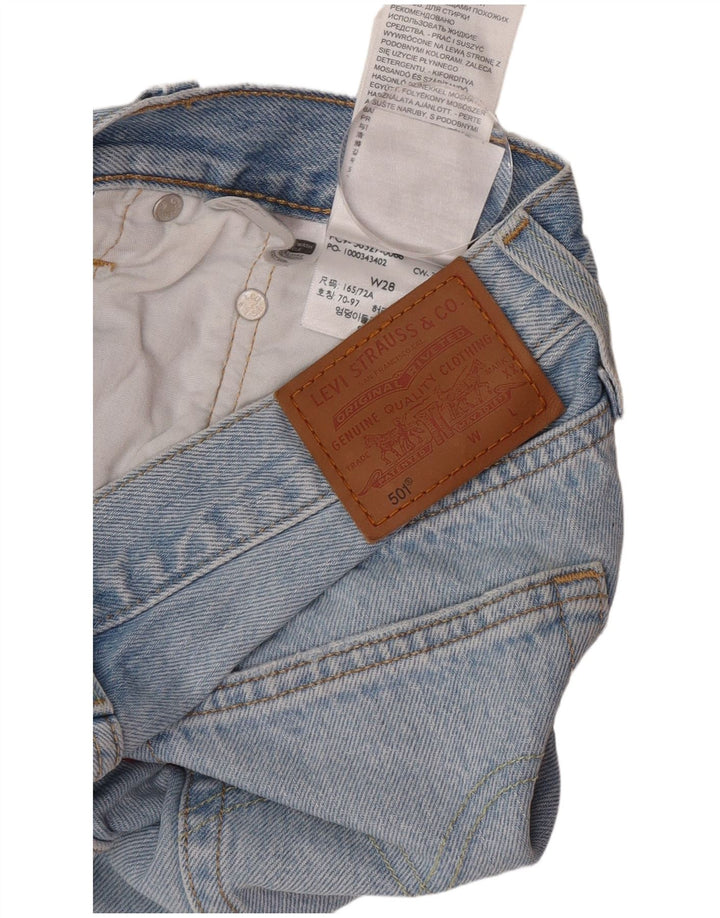 Damskie spodenki jeansowe Levi's 501 W28 Średnioniebieskie bawełniane