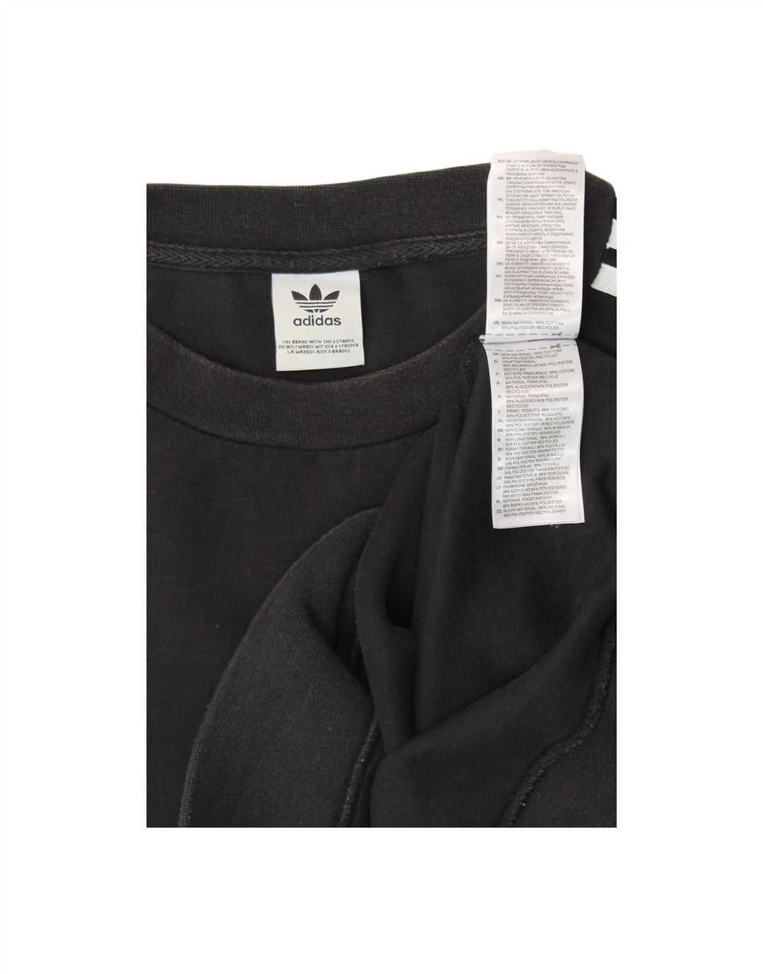 ADIDAS Womens Sweatshirt Jumper UK 16 Large Black Cotton