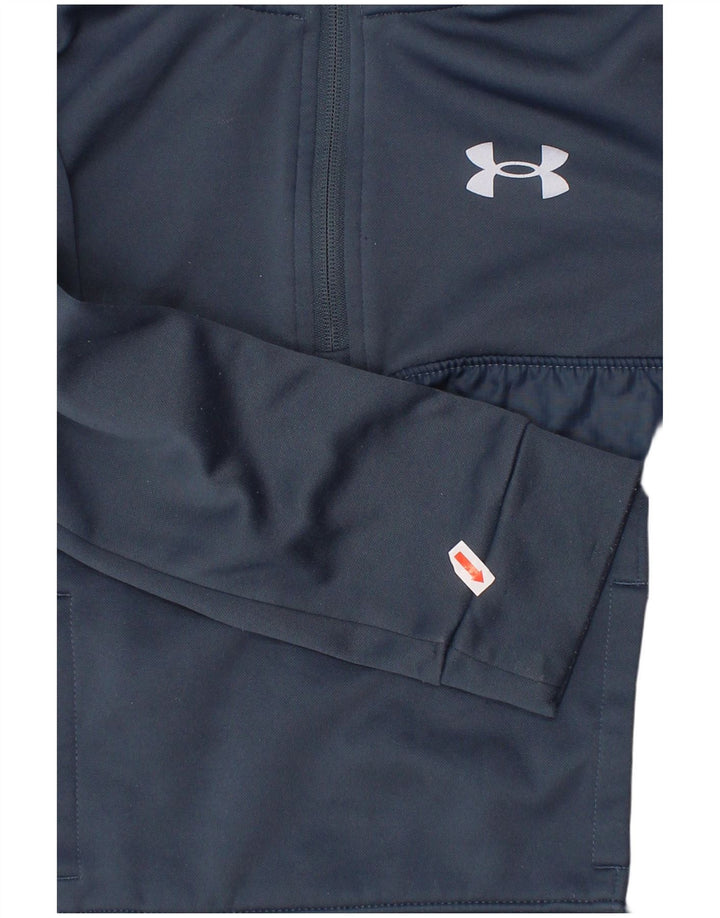 UNDER ARMOUR Chłopięcy sweter z zamkiem błyskawicznym, 5-6 lat, granatowy, poliester