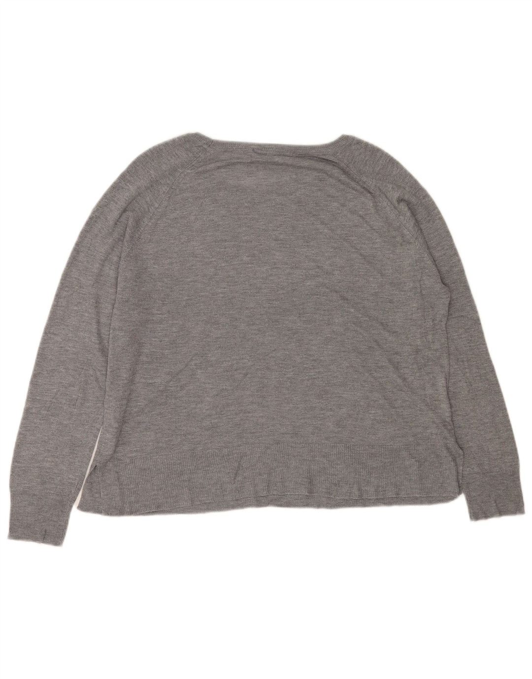 Damski sweter Zara z dekoltem w łódkę UK 14 Średni szary wiskoza