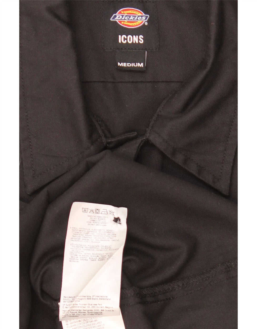 Męska koszula z krótkim rękawem Dickies, średni czarny poliester