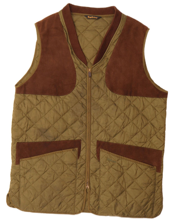 Męska pikowana kamizelka Barbour UK 42 XL Khaki, poliamid z blokami kolorów