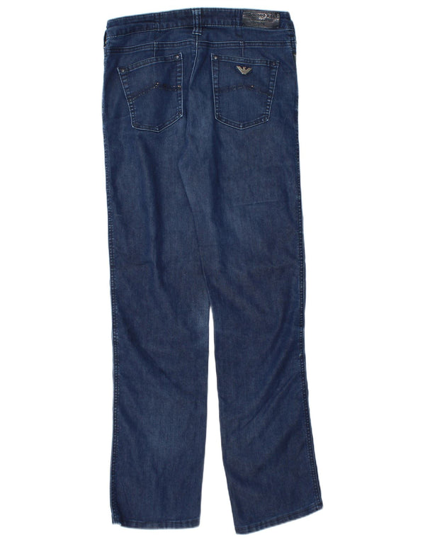 Damskie proste dżinsy Armani W29 L28 granatowe