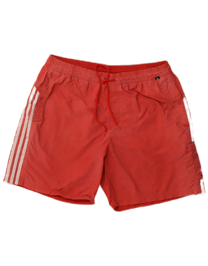 ADIDAS Mens Swimming Shorts Large  Red Nylon