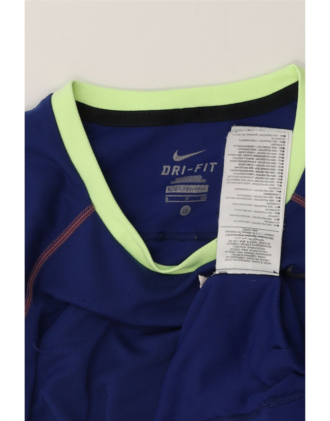 Męski T-shirt NIKE Dri Fit, mały, niebieski poliester