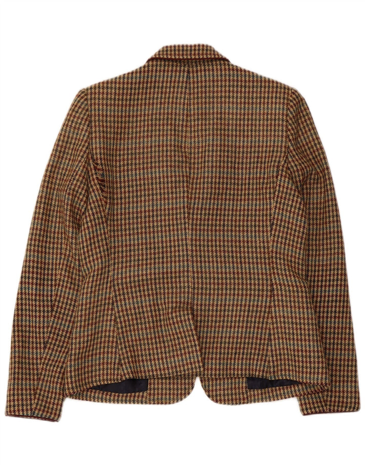 RICH & ROYAL Damska marynarka zapinana na 1 guzik EU 38 Średni brąz w pepitkę