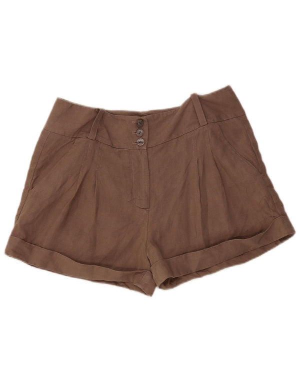 Spodenki damskie Jigsaw Pegged Chino UK 10 Small W28 Brązowe lniane