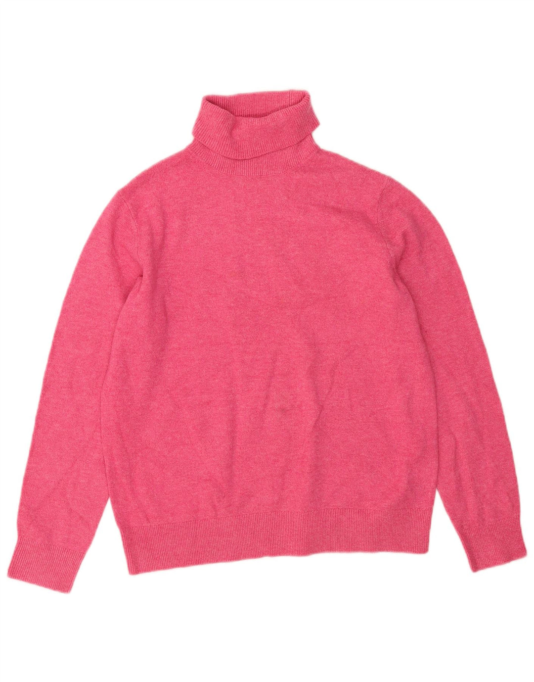 Marks & Spencer Damski sweter oversize z golfem, UK 10, mały, różowy