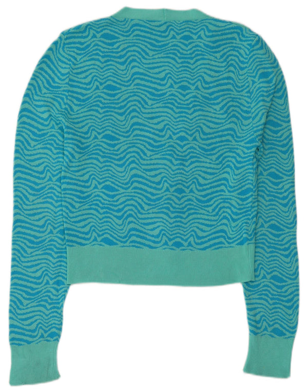 Sweter damski Zara Cardigan UK 10 Small Blue Geometryczna wiskoza