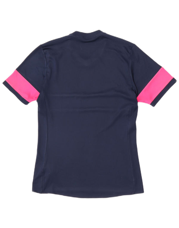 Damska koszulka Adidas Climalite Top UK 12 Medium Navy Blue Colorblock