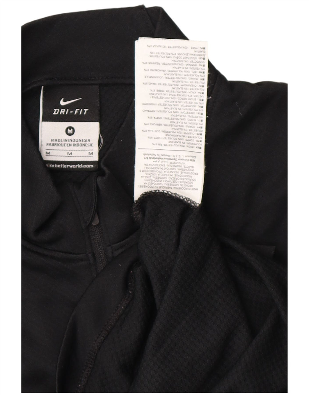 Męski dres Nike z zamkiem błyskawicznym i średnim czarnym poliestrem sportowym
