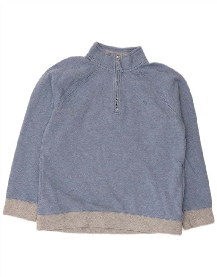 Crew Clothing Womens Sweatshirt Jumper UK 12 Medium Blue Colourblock