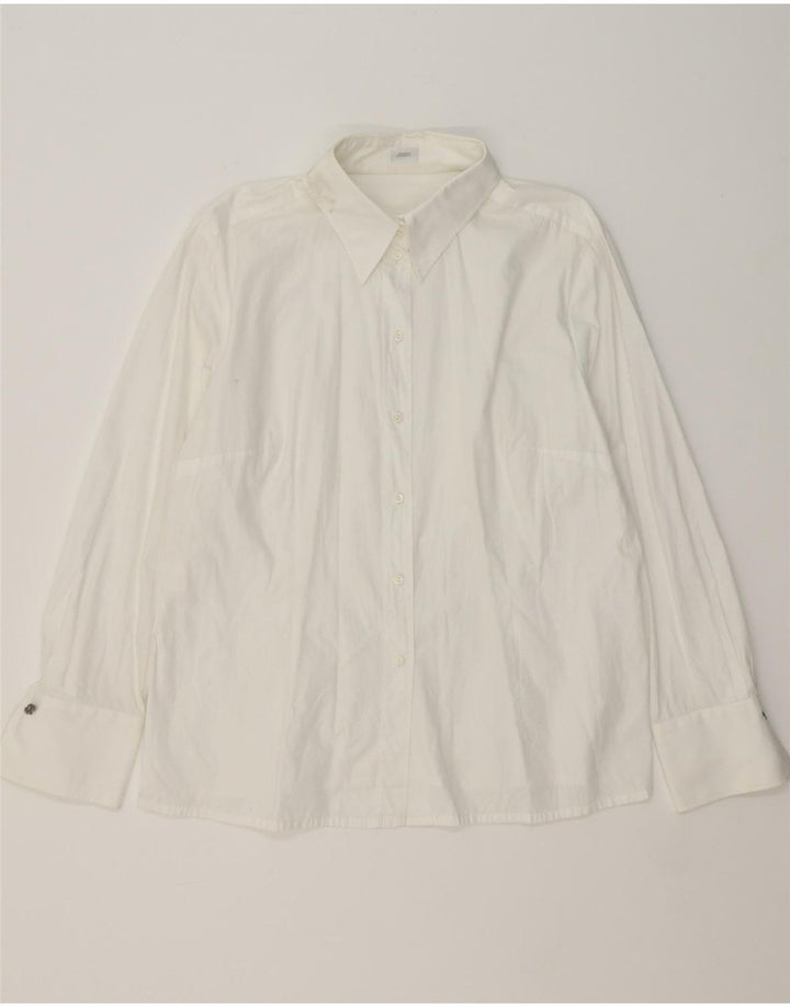 JOOP Womens Shirt IT 46 Large White Cotton Vintage Joop and Second-Hand Joop from Messina Hembry 