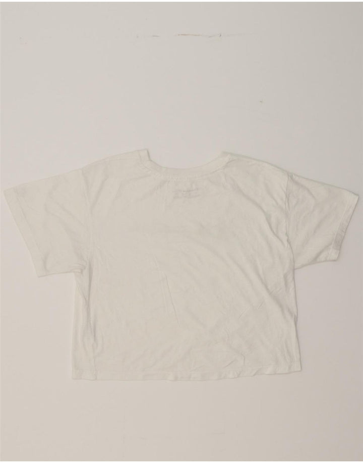 CHAMPION Womens Graphic T-Shirt Top UK 14 Medium White Cotton Vintage Champion and Second-Hand Champion from Messina Hembry 