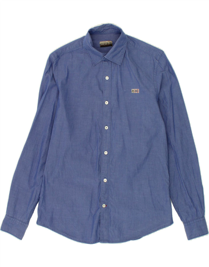 NAPAPIJRI Mens Shirt Small Blue Vintage Napapijri and Second-Hand Napapijri from Messina Hembry 