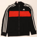 Chłopięca kurtka dresowa Adidas 7-8 lat Czarny poliester z blokami kolorów