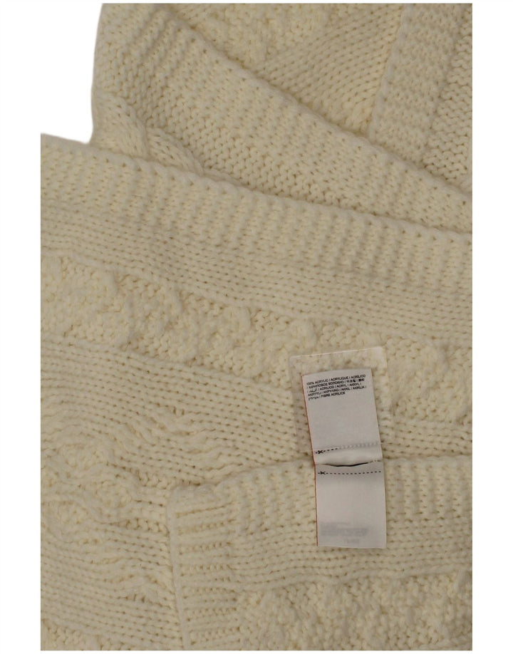 Damski szalik Superdry z dzianiny prostokątnej w jednym rozmiarze w kolorze złamanej bieli, akrylu