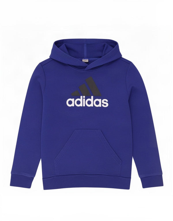 Chłopięca bluza z kapturem Adidas Graphic 9-10 lat niebieska bawełniana