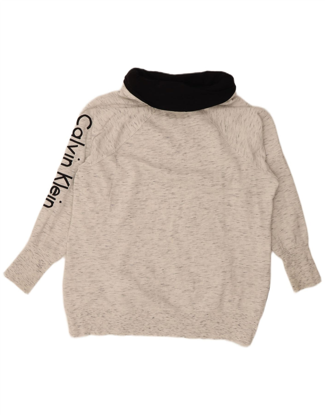 Damski sweter oversize CALVIN KLEIN UK 18 XL, szary, nakrapiany
