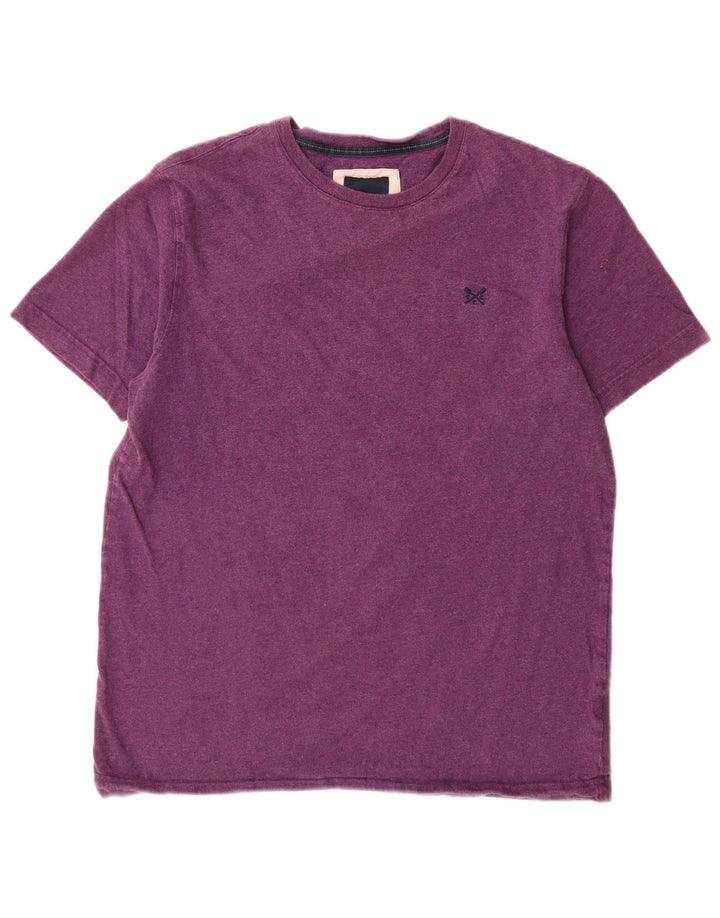 Crew Clothing Męski T-shirt Top Średni Fioletowy Bawełna