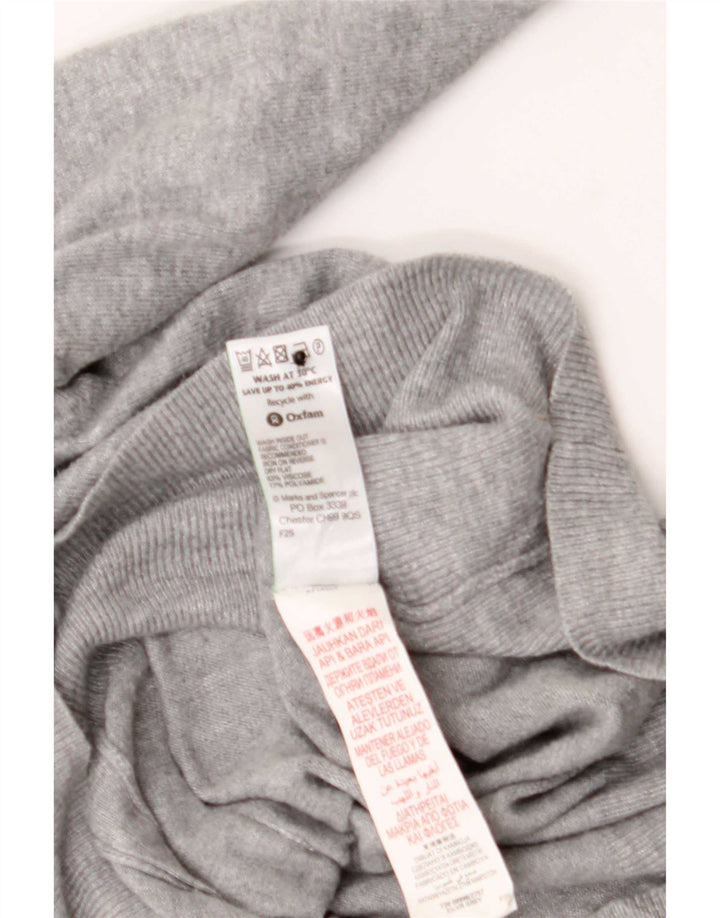 Damski sweter rozpinany Marks & Spencer UK 14 Średni szary nakrapiany