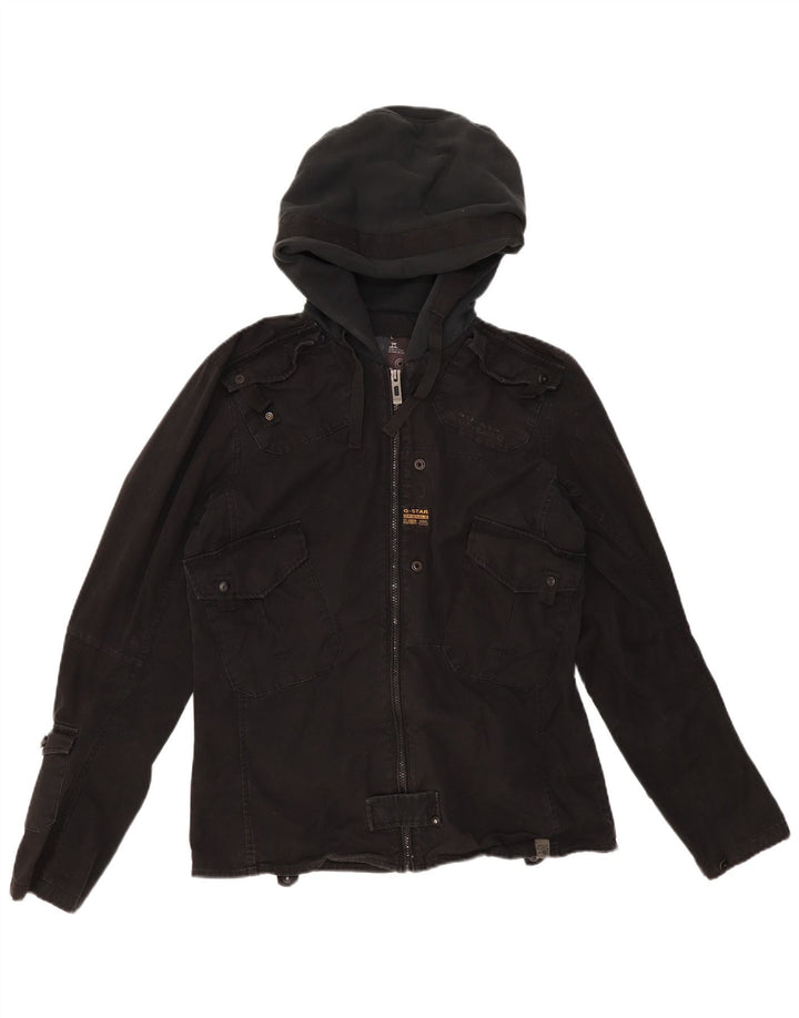 Męska kurtka z kapturem G-STAR UK 40, duża, czarna, bawełniana