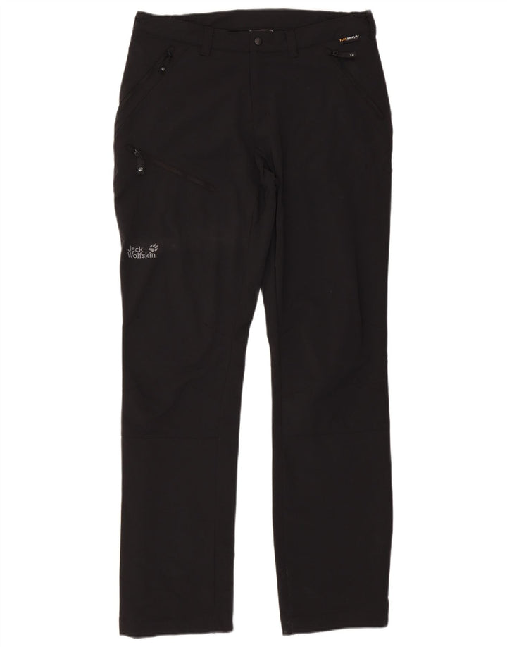 Damskie proste spodnie cargo Jack Wolfskin, średnie W30 L33, czarny poliester