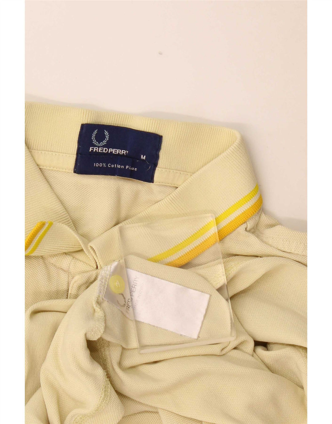Męska koszulka polo Fred Perry, średnia żółta bawełna
