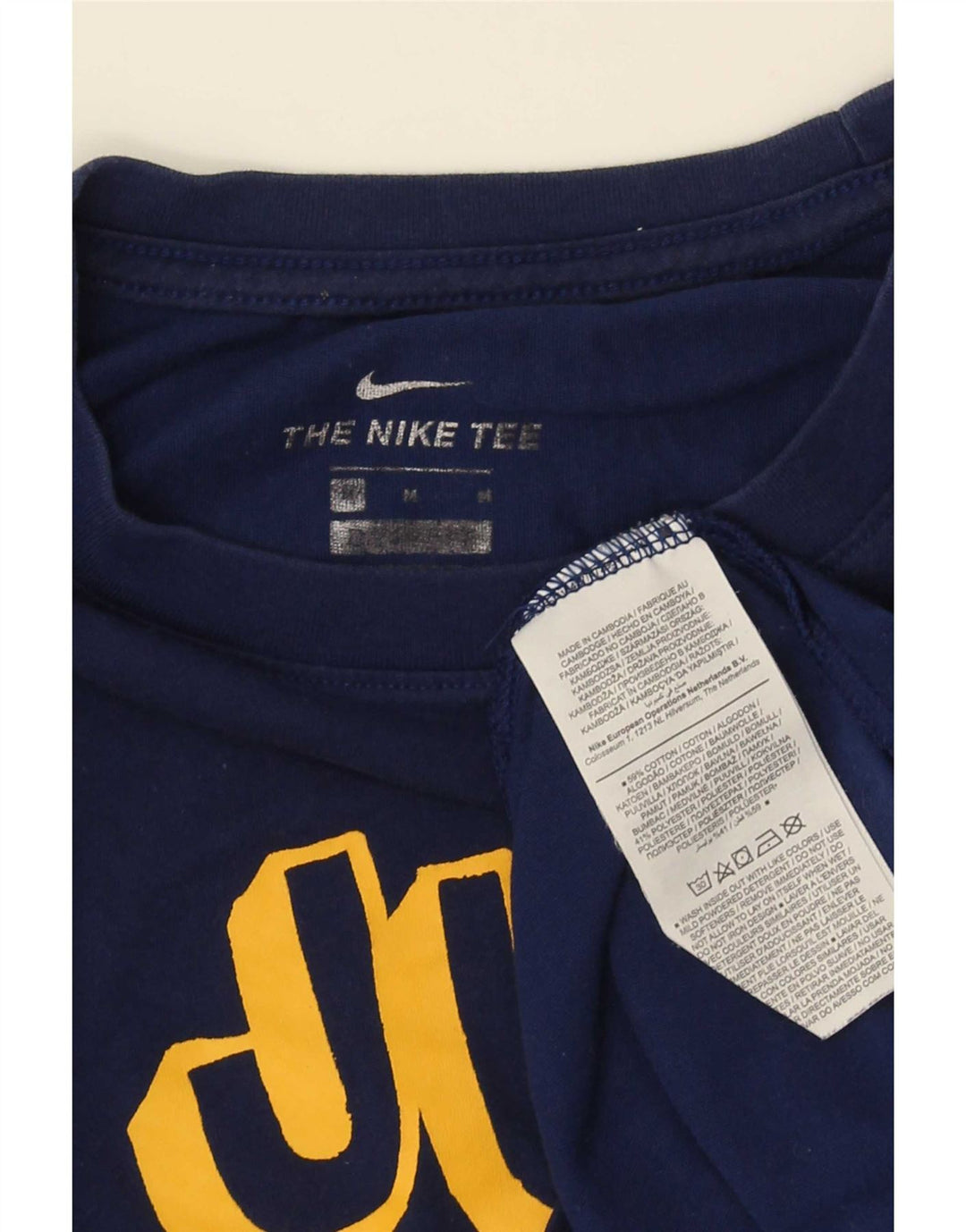 Męski T-shirt z grafiką Nike, średni, granatowy, bawełniany